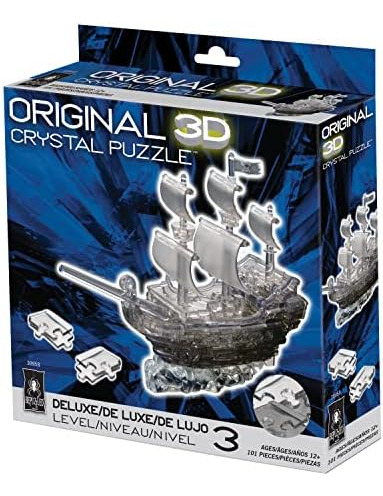 Bepuzzled Original 3d Crystal Puzzle Deluxe - Barco Pirata,