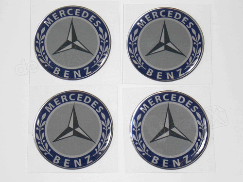 Adesivos Emblema Resinado Roda Mercedes 75mm Cl5 Fk