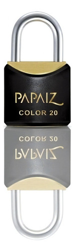Candado Papaiz Color Line de latón negro con llave, 20 mm