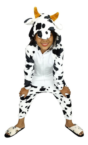 Pijama Kigurumi Térmica De Vaca Para Niños