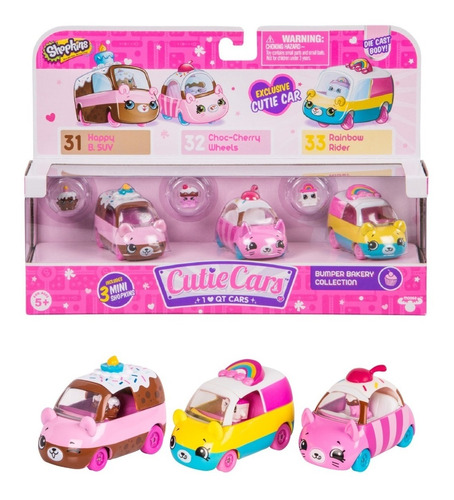 Shopkins Cutie Cars Set X 3 Autos Orignal Mundo Manias