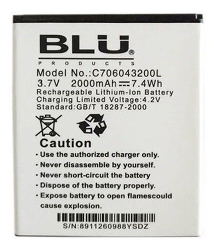 Bateria Blu Studio 5.0 C706043200l