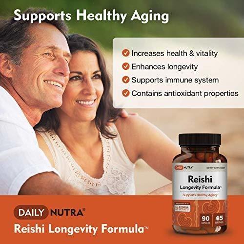 Imagen 2 de 7 de Reishi Longevity Antienvejecimiento Dailynutra (90 Cápsulas