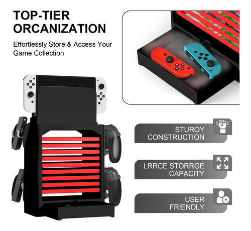 Video Game Holder Controller Organizer For Ns Switch