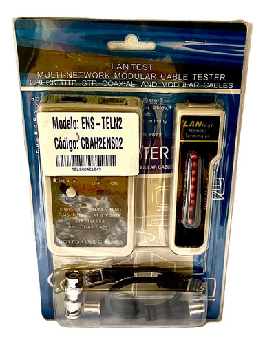 Tester De Cable Utp Lan + Bnc Continuidad Ens-teln2 Enson