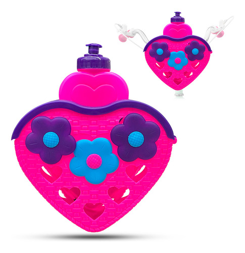 Canastilla Con Botella Para Bicicleta Infantil Niña R12-r16 Color Rosa