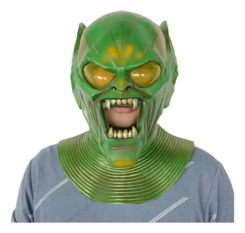 Máscara De Cabeza Completa De Duende Verde De La Película De