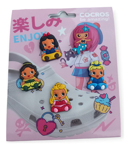 Pack X 5 Pins Para Croc O Imitación Princesas Bebe