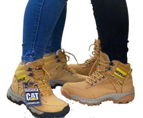 Bota Dama Y Caballero Cat En Piel Colombiana