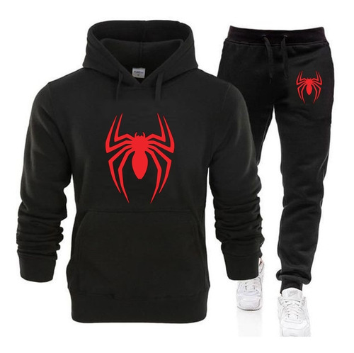 Sudadera Conjunto Spiderman Logo Pantalon  Jogger