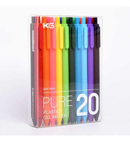 Kaco Retractable Gel Ink Pens (0.5 Mm) - 20 Unidades Xsr
