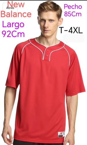 Jersey De Béisbol 2 Botones, New Balance Talla-4xl 