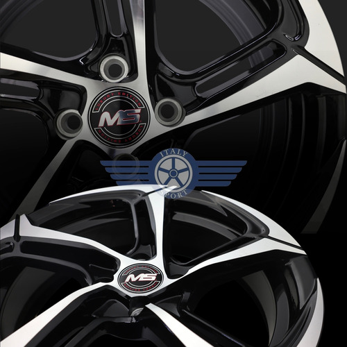 4 Rines 16 Deportivos 4-100 Beat Spark Sonic Aveo Vw Versa Machine Black