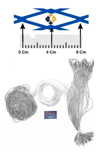Rede Para Pesca Cascudo Malha 4 4cm Entre Nós Fio 0.35 30mts