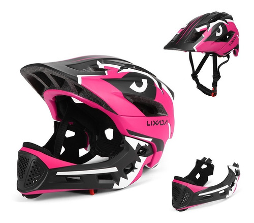 Lixada Niños Desmontable Cara Completa Casco Deportes Niño