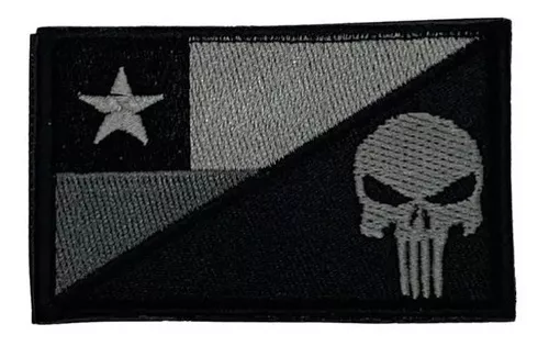 Parche Uniforme Tactico Bandera De Calavera Chile Varios