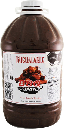 Inigualable Salsa Alitas - Bbq Chipotle - 1 Garrafa 3.78 L