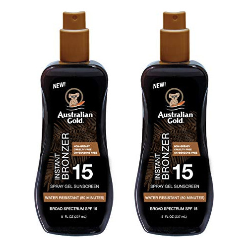 Australian Gold Spf 15 Spray Bronceador En Gel, 16 Onzas Líq