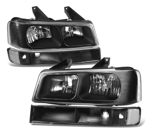 Dna Motoring Hl-oh-cegs03-4p-bk-cl1 Par De Faros Delanteros