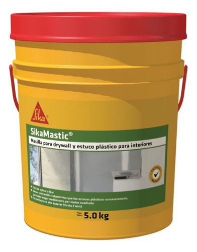 Sikamastic Estuco Plastico Galon 5kg Masilla Drywall