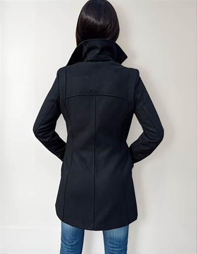 Tapado Mujer Saco Paño Forrado Campera Trench Montgomery
