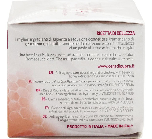 Crema Anti-envejecimiento Dott Ciccarelli 100ml Piel Seca