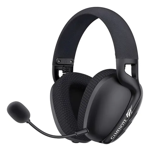 Headset gamer Havit Fuxi H6 preto com microfone estendido na lateral esquerda