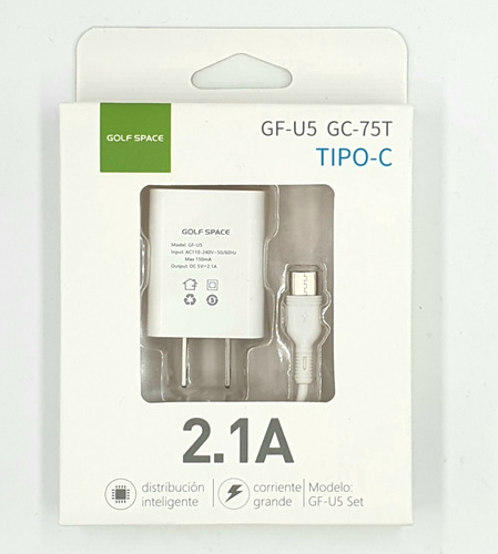 Imagen 2 de 2 de Cargador Tipo C Android Samsung Xiaomi De 2.1a