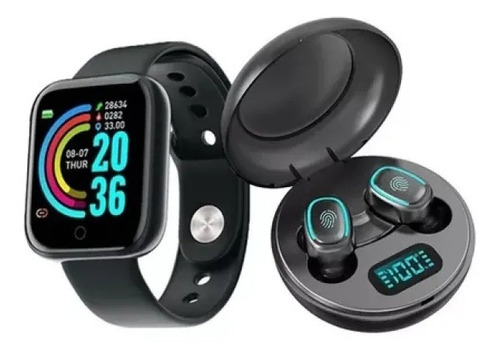 Un Conjunto De Audífonos Bluetooth Touch Y Reloj Deportivo