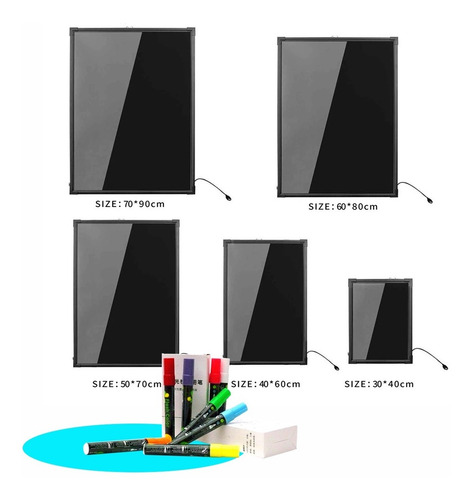 Pizarra Led Publicitaria Luces Neon Para Negocio + 8 Plumón