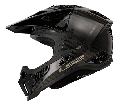 Casco Ls2 Cross Mx 703 X Force Solid Carbon