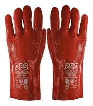 Comprar Guante Pvc Rojo Trabajo Industria Acido Quimicos 40 Cm T10