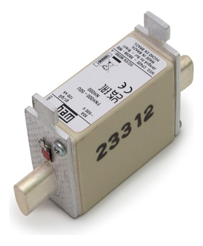 Fusivel Nh Weg 50a Retardo Classe Gl/gg Fnh000-50u - 6 Peças