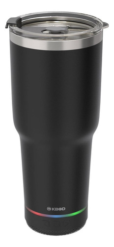 Vaso Térmico Con Bocina Bluetooth De 900 Ml Kbod Rad-20431 Negro Liso
