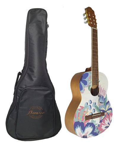 Guitarra Clasica Criolla Bamboo Ga 39 Caramelle Con Funda Color Dibujo