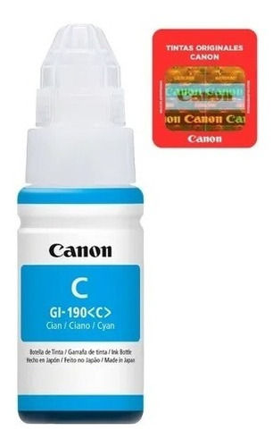 Botella De Tinta Canon Gi-190-c Cian