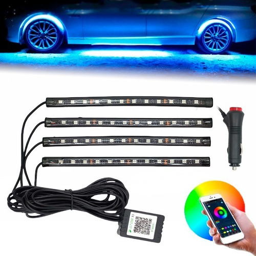 Kit De Luces Led Bajo Chasis Tipo Neon 8 Colores Con App