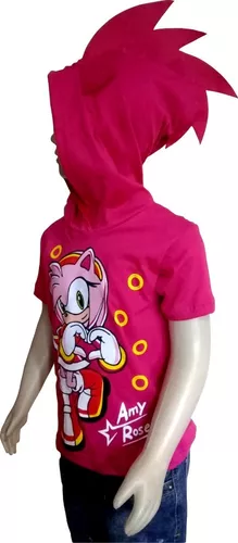 Fantasia Amy Rose Sonic Infantil 12 x S/juros