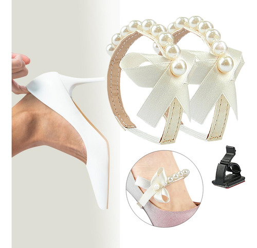 1 Par De Correas Para Zapatos De Mujer, Elásticas Y Antidesl