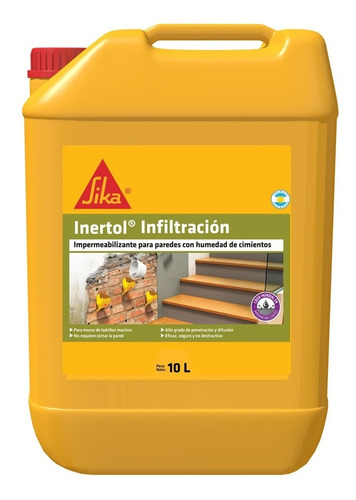 Sika Inertol Infiltracion Bloqueador Humedad Cimientos 10lts