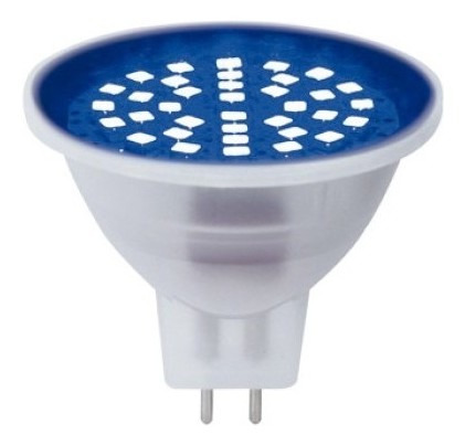 Foco P/casa Led 3w Luz Azul Plástico Pc Transp Tecnolite Sn