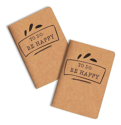 Cuaderno De Papel Kraft, Happy Journal (4 X 5.75 Pulgadas, 2