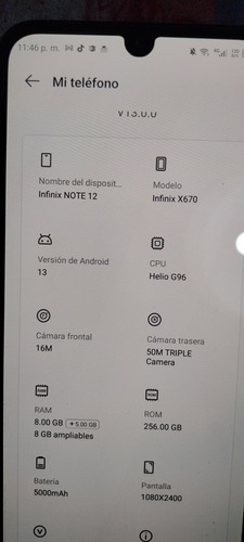 Celular Infinix Note 12 X670