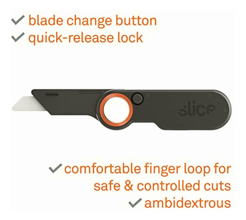 Slice 10562 Cuchillo De Utilidad Plegable, Hoja De Cerámica