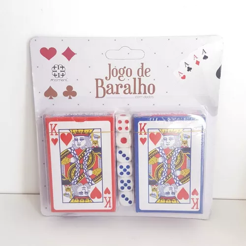 Jogo de Baralho com 2 Jogos de 54 Cartas Cada 5,7x8,7cm - Moment