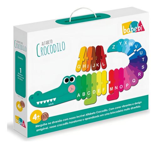 Alfabeto Do Crocodilo - Madeira - Educativo - 7024 - Babebi