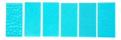 A 6 Piezas De Esteras De Impresión De Fondant, Alfombrilla