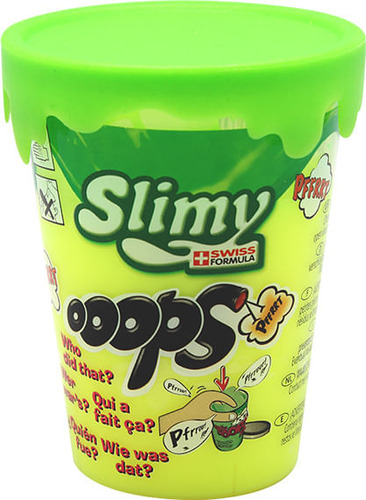 Slimy slime prits proots 80gr Amarillo con caja exhibidora