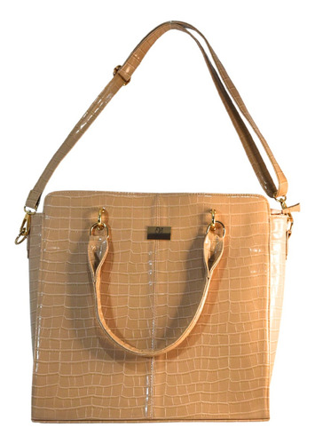 Bolso De Dama Dibella Ejecutivo Imit. Piel Cocodrilo Yalena