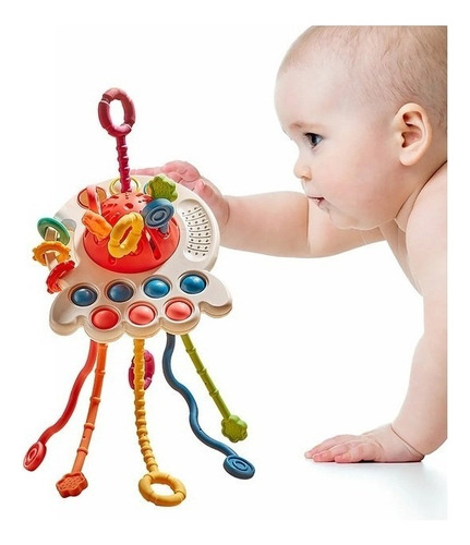 Brinquedo Sensorial Divertido Com Barbante Para Bebês (4) .